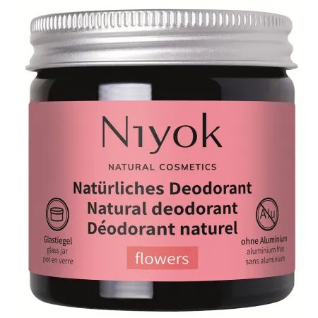 Deodorant si antiperspirant natural tip crema cu arome florale, 40 ml, Niyok