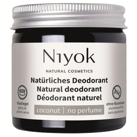 Deodorant natural tip crema, fara parfum, 40 ml, Niyok