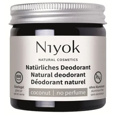 Deodorant si antiperspirant natural tip crema, fara parfum, 40 ml, Niyok
