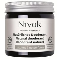 Deodorant si antiperspirant natural tip crema, fara aluminiu si fara parfum, 40 ml, Niyok