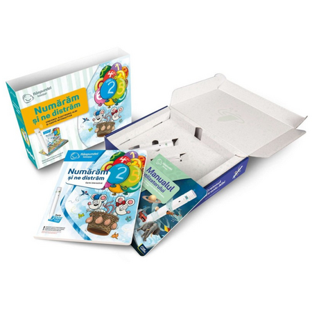 Pachet creion si carte interactiva Numaram si ne distram, 3 ani+, Raspundel Istetel 730265