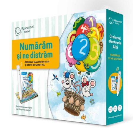 Pachet creion si carte interactiva Numaram si ne distram, 3 ani+, Raspundel Istetel 730262