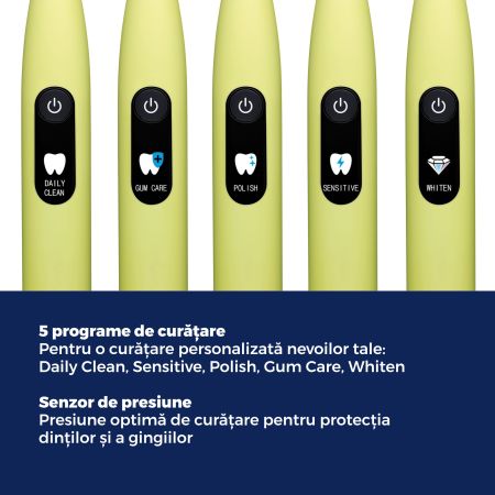 Periuta de dinti electrica sonica, Splashy Lemon, SC 50, Beurer 730310