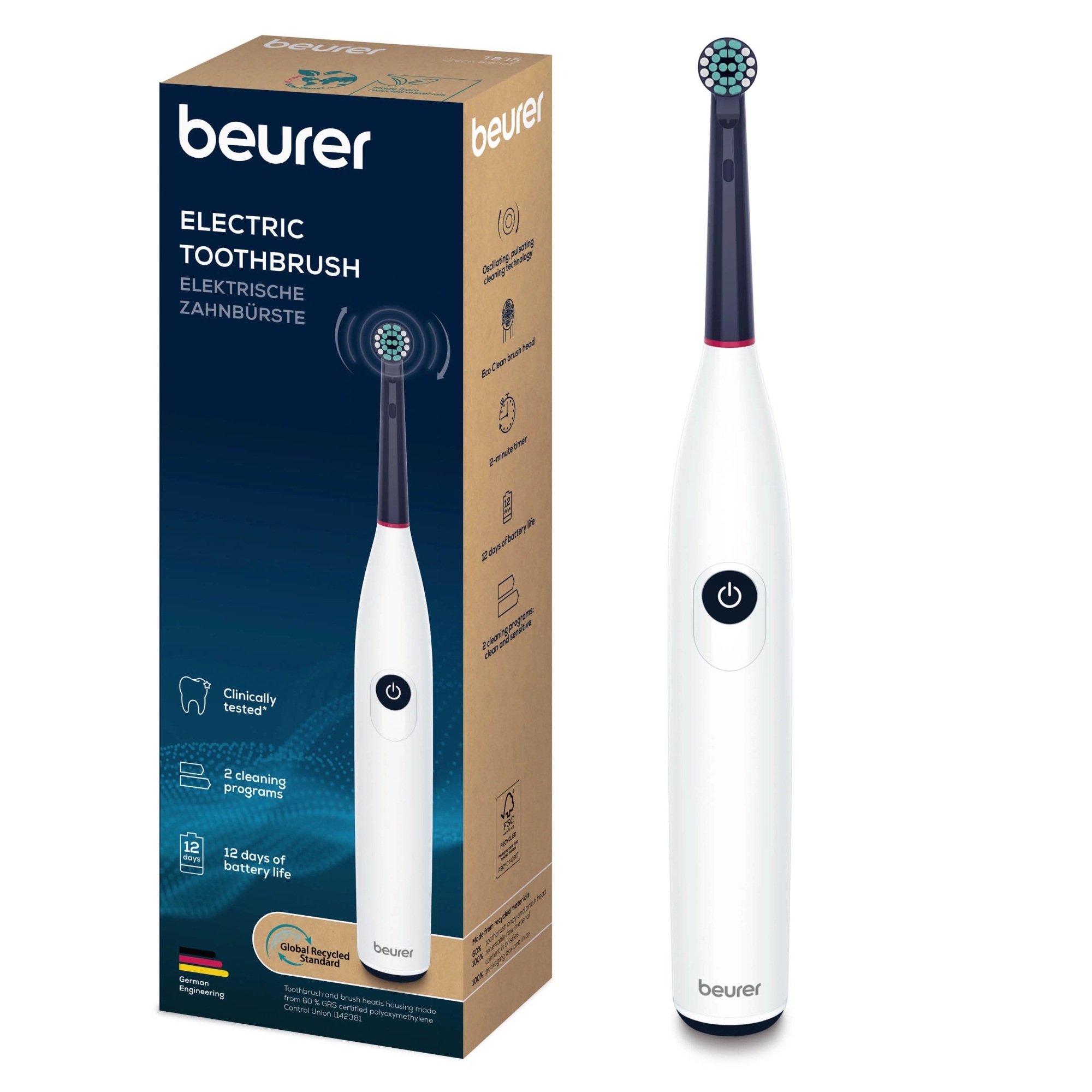 Periuta de dinti electrica, Green Planet, TB 15, Beurer