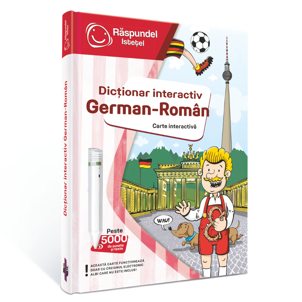 Carte interactiva Dictionar German - Roman, 3 ani+, Raspundel Istetel