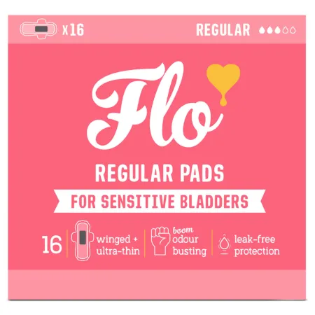 Absorbante normale cu carbune activ pentru incontinenta urinara, 16 bucati, Flo