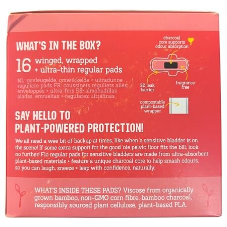Absorbante normale cu carbune activ pentru incontinenta urinara, 16 bucati, Flo 730381