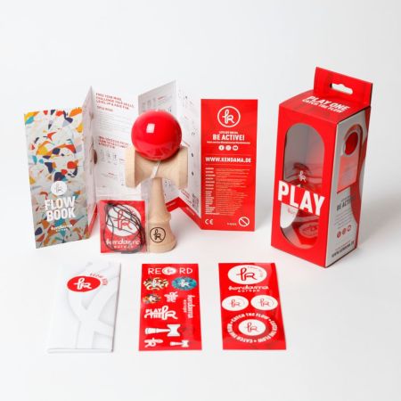 Kendama Play One Glossy, Red, 7 ani+, 1 buc, Kendama Europe 730434