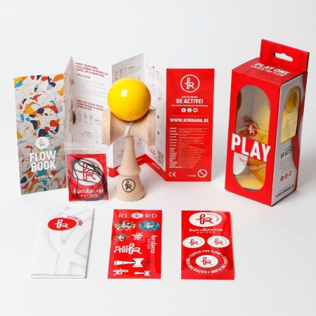 Kendama Play One Glossy, Yellow, 7 ani+, 1 buc, Kendama Europe 730438