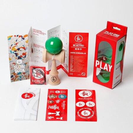 Kendama Play One Glossy, Green, 7 ani+, 1 buc, Kendama Europe 730450