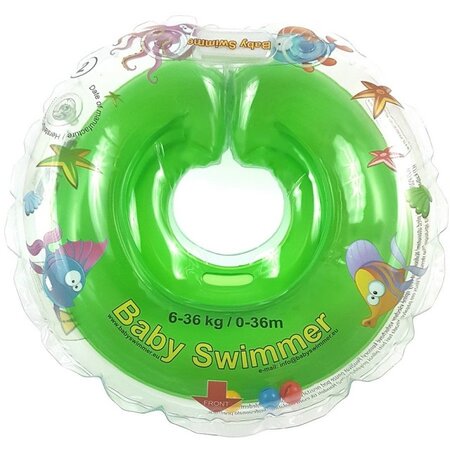 Colac pentru gat cu doua camere aeriene izolate, 0-36 luni, diverse culori, Baby Swimmer 486574