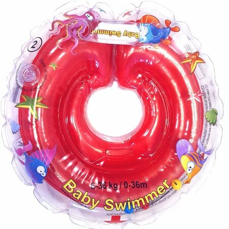 Colac pentru gat cu doua camere aeriene izolate, 0-36 luni, diverse culori, Baby Swimmer 486573