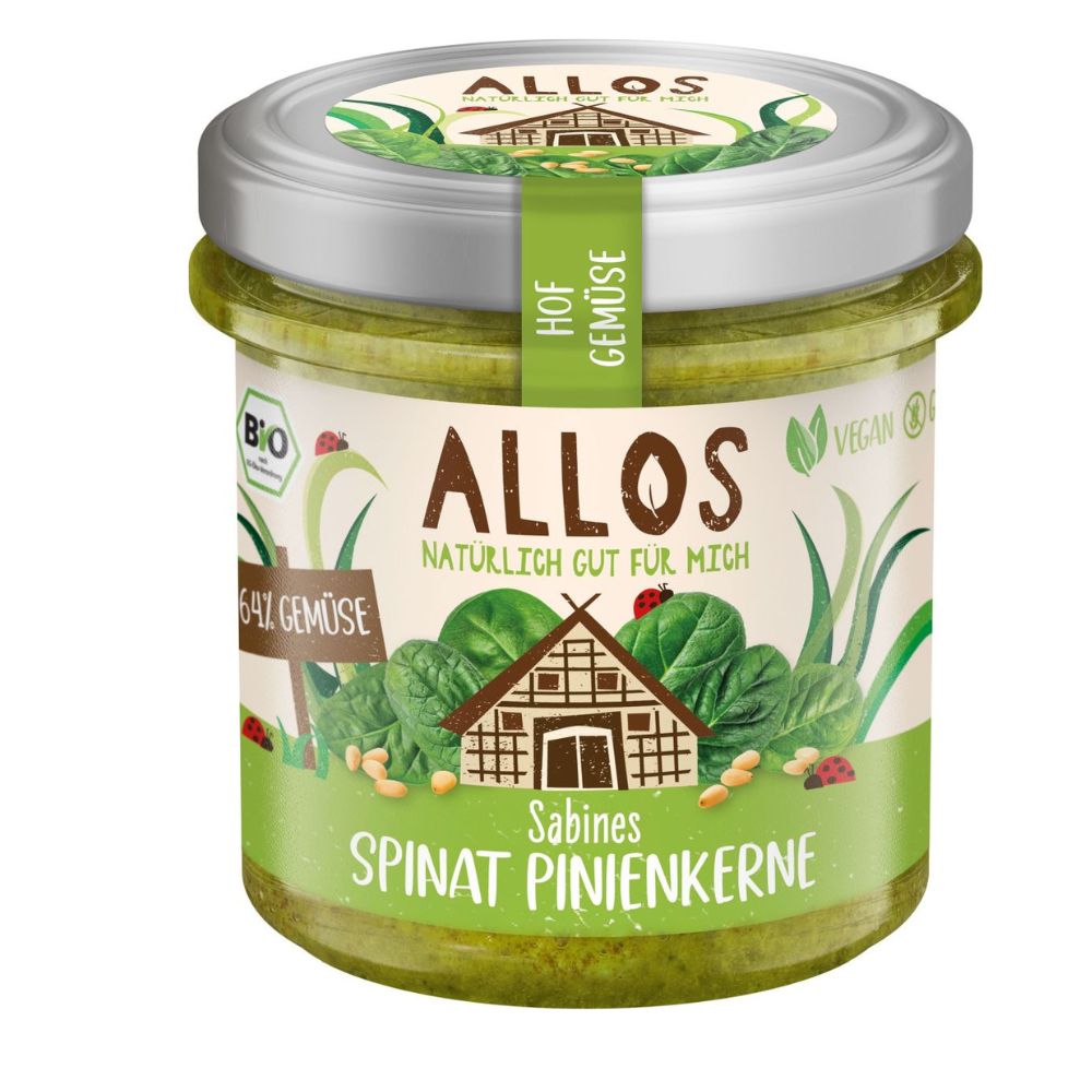 Crema tartinabila Bio cu spanac, 135 g, Allos