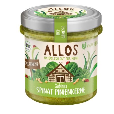 Crema tartinabila Bio cu spanac, 135 g, Allos