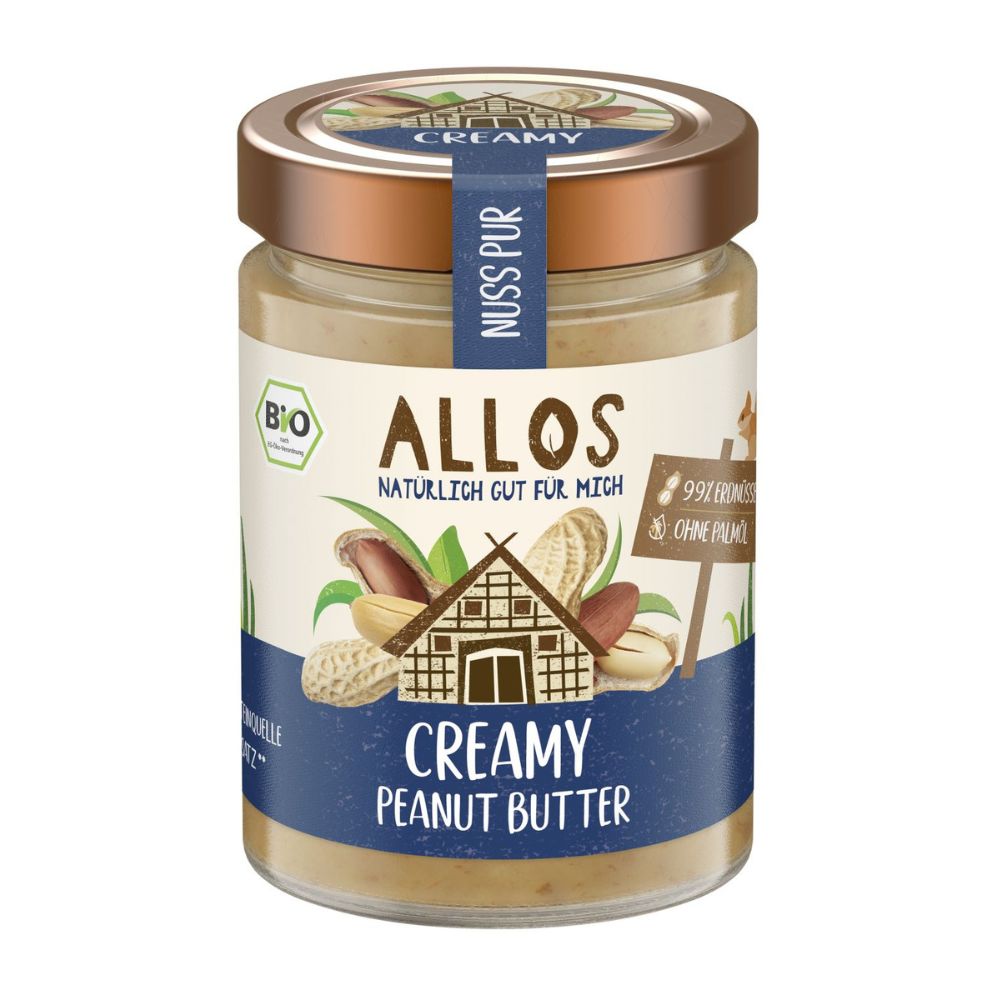 Unt de arahide cremos, 310 g, Allos