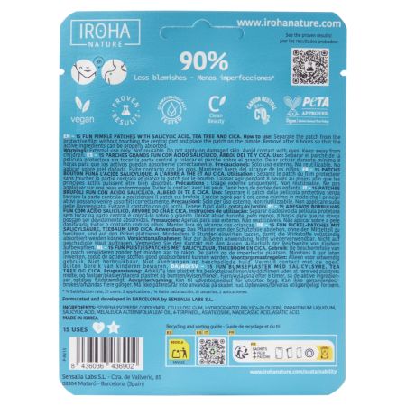 Plasturi anti-acnee Fun Pimple Acne Prone Skin, 15 bucati, Iroha 730676