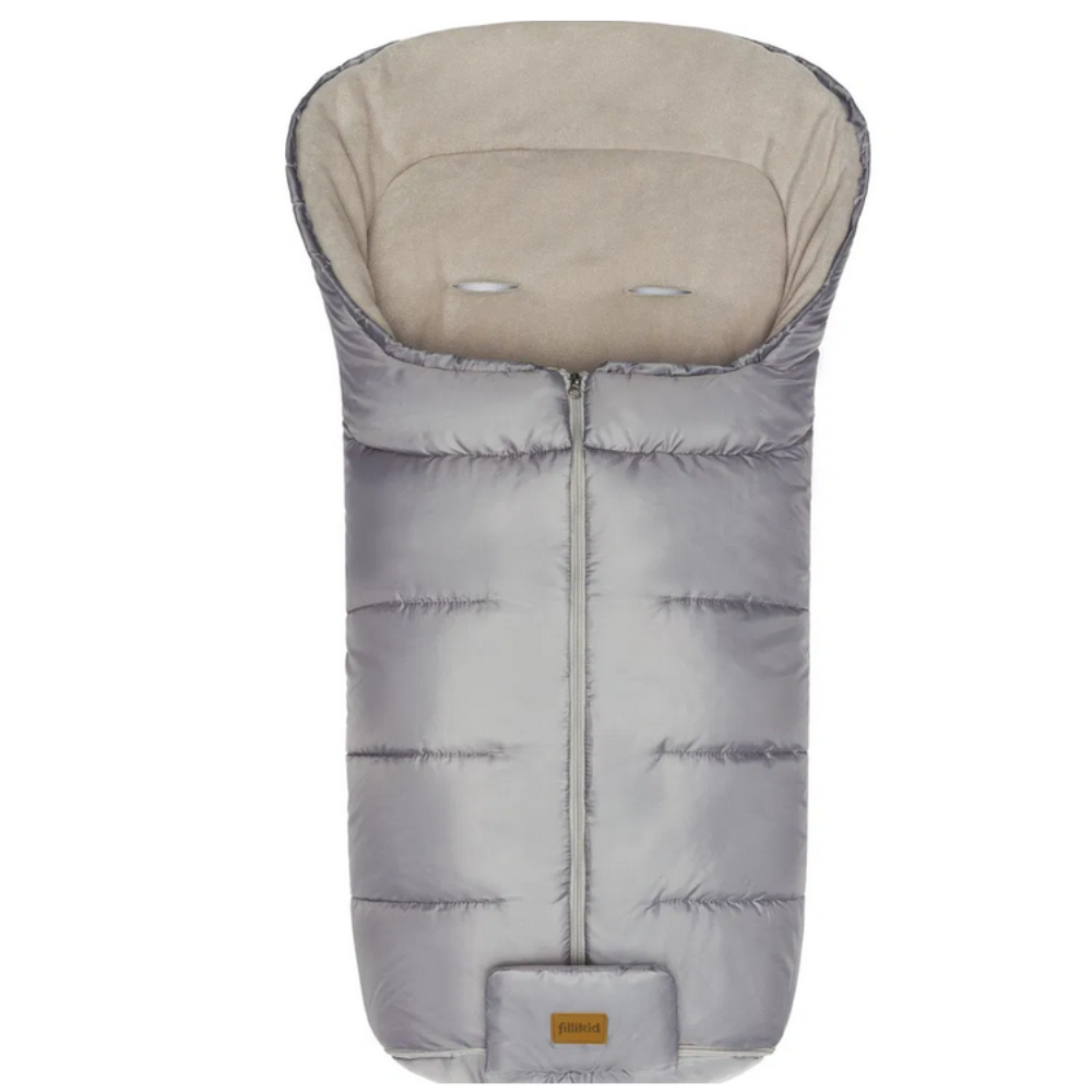Sac de iarna pentru carucior, 100x55 cm, Silver, Eco Big, 0 luni+, Fillikid