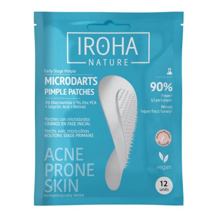 Plasturi tratament acnee cu micro ace Acne Prone Skin, 12 bucati, Iroha