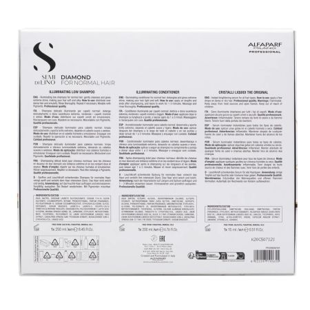 Kit pentru stralucirea parului SDL Diamond, 250 + 200 +15 ml, Alfaparf 730938