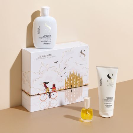 Kit pentru stralucirea parului SDL Diamond, 250 + 200 +15 ml, Alfaparf 730937