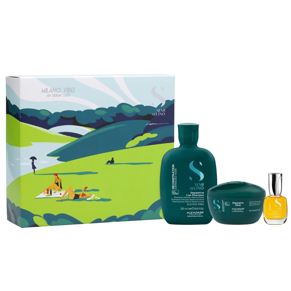 Kit reconstructia si revitalizarea parului deteriorat SDL Reconstruction, 250 + 200 +15 ml, Alfaparf