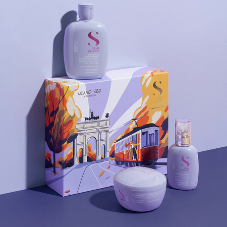 Kit ingrijire pentru par rebel SDL Smooth, 250 + 200 + 125 ml, Alfaparf 730945