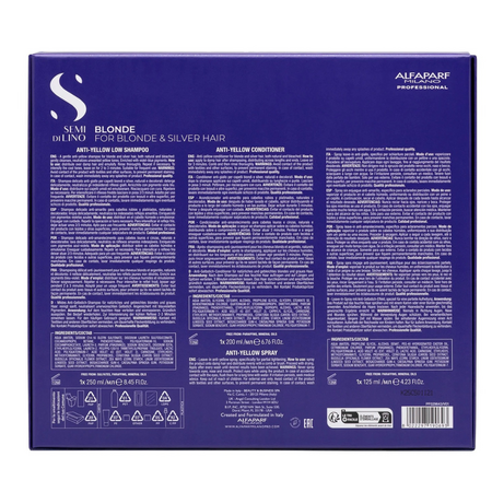 Kit ingrijire pentru parul blond SDL Blonde, 250 + 200 + 125 ml, Alfaparf 730947