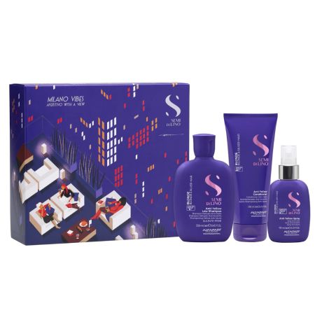 Kit ingrijire pentru parul blond SDL Blonde, 250 + 200 + 125 ml, Alfaparf