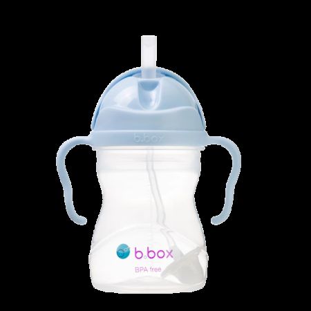 Cana cu pai, Albastru, +6 luni, 240 ml, b.box