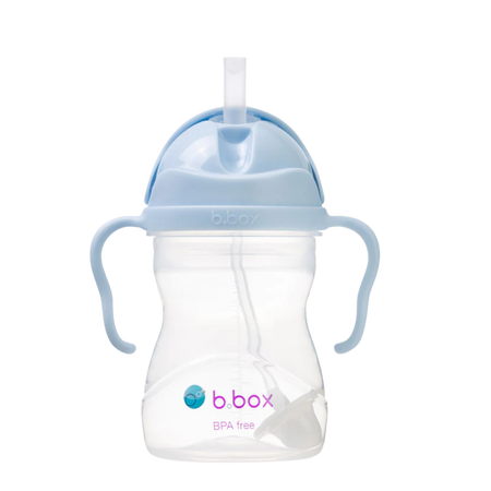 Cana cu pai, Albastru, +6 luni, 240 ml, b.box