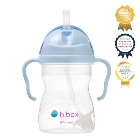 Cana cu pai, Albastru, +6 luni, 240 ml, b.box 731030