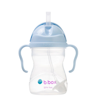 Cana cu pai, Albastru, +6 luni, 240 ml, b.box