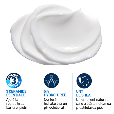 Crema intens hidratanta cu 5% Hydro-Uree pentru piele foarte uscata, 340 g, CeraVe 731061