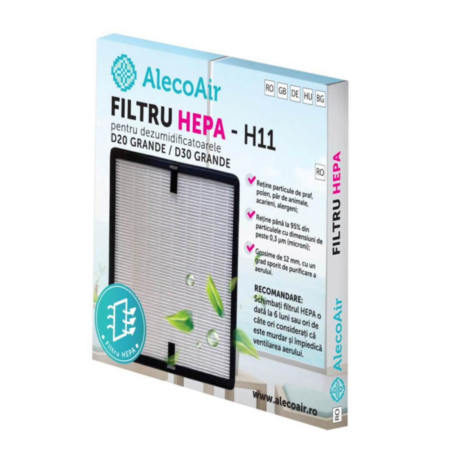 Filtru Hepa H11 pentru dezumidificatorul D20 Grande, Alecoair
