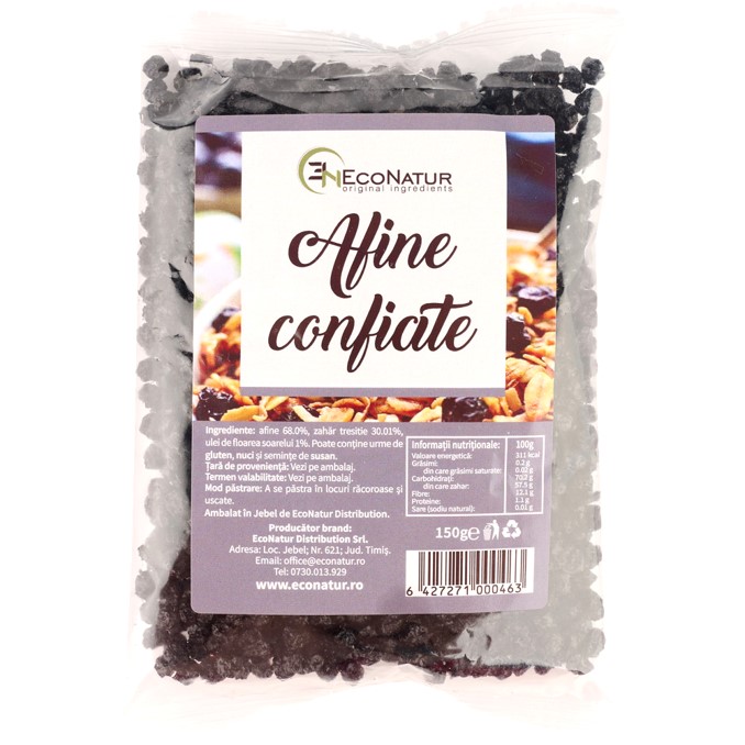 Afine confiate, 150 g, Econatur