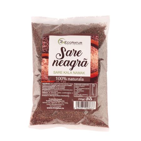 Sare neagra fina Kala Namak, 250 g, Econatur