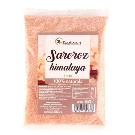 Sare fina roz de Himalaya, 250 g, Econatur
