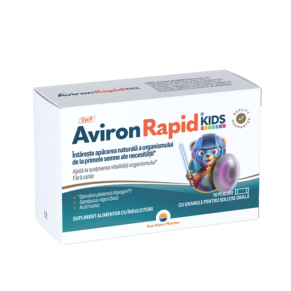 Aviron Rapid Kids pentru copii mici, 10 plicuri, Sun Wave Pharma