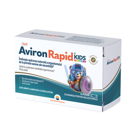 Aviron Rapid Kids pentru copii mici, 10 plicuri, Sun Wave Pharma 731172