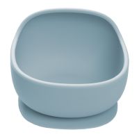 Bol din silicon cu ventuza Classic, Aqua Blue, 6 luni+, Appekids