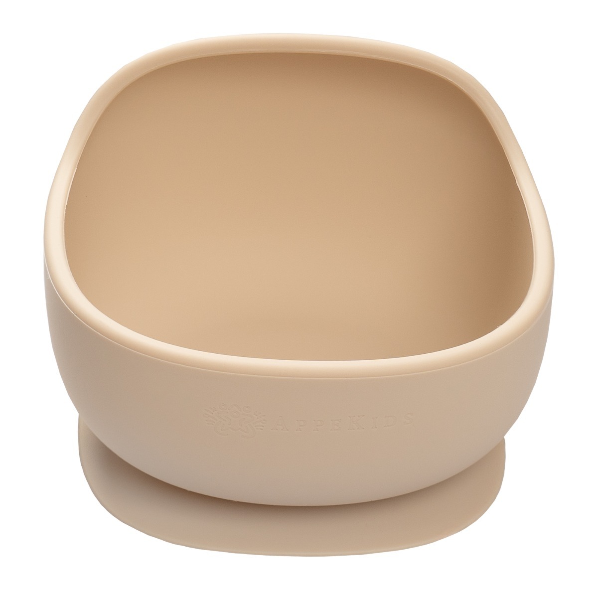 Bol din silicon cu ventuza Classic, Bubble Beige, 6 luni+, Appekids