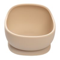 Bol din silicon cu ventuza Classic, Bubble Beige, 6 luni+, Appekids
