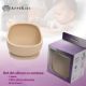 Bol din silicon cu ventuza Classic, Bubble Beige, 6 luni+, Appekids 731198
