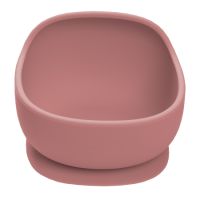 Bol din silicon cu ventuza Classic, Old Rose, 6 luni+, Appekids