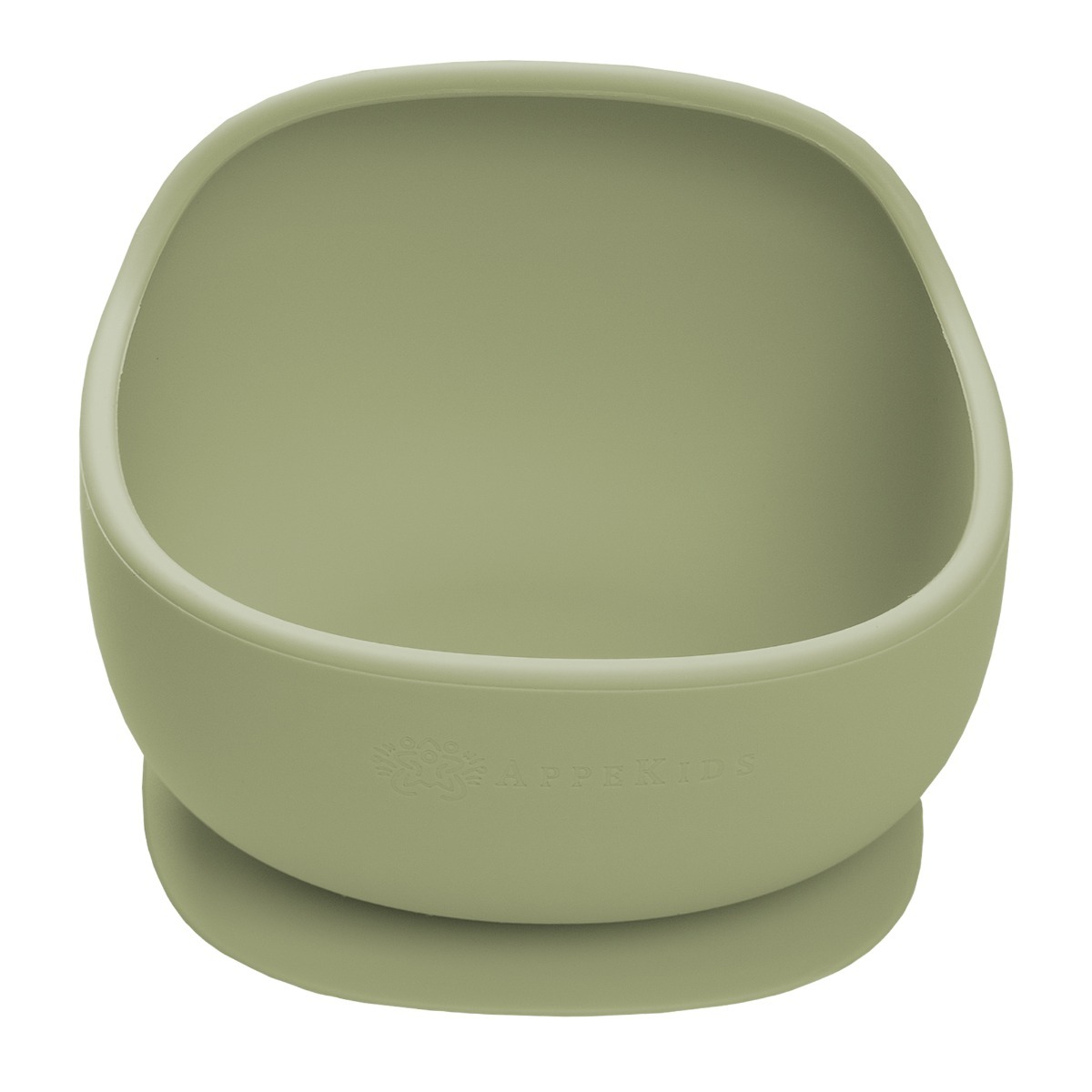 Bol din silicon cu ventuza Classic, Raw Green, 6 luni+, Appekids