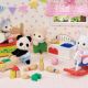 Set de joaca cu 3 figurine Camera de joaca, 3 ani+, Sylvanian Families 731228