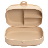 Caserola compartimentata din silicon cu ventuza Magic Box, Bubble Beige, 6 luni+, Appekids