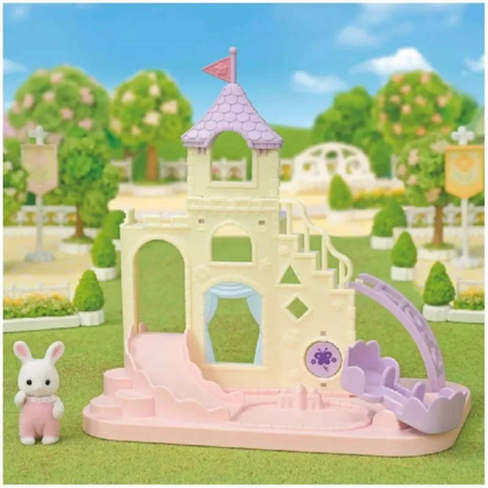 Set figurina bebelus si castel Loc de joaca, 3 ani+, Sylvanian Families 731294