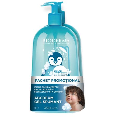 Pachet Gel spumant AbcDerm, 2 x 1000 ml