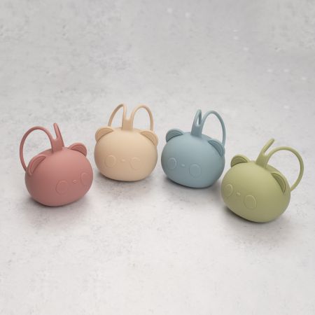 Cutie din silicon pentru suzeta The Little Bear, Aqua Blue, 0 luni+, Appekids 731313